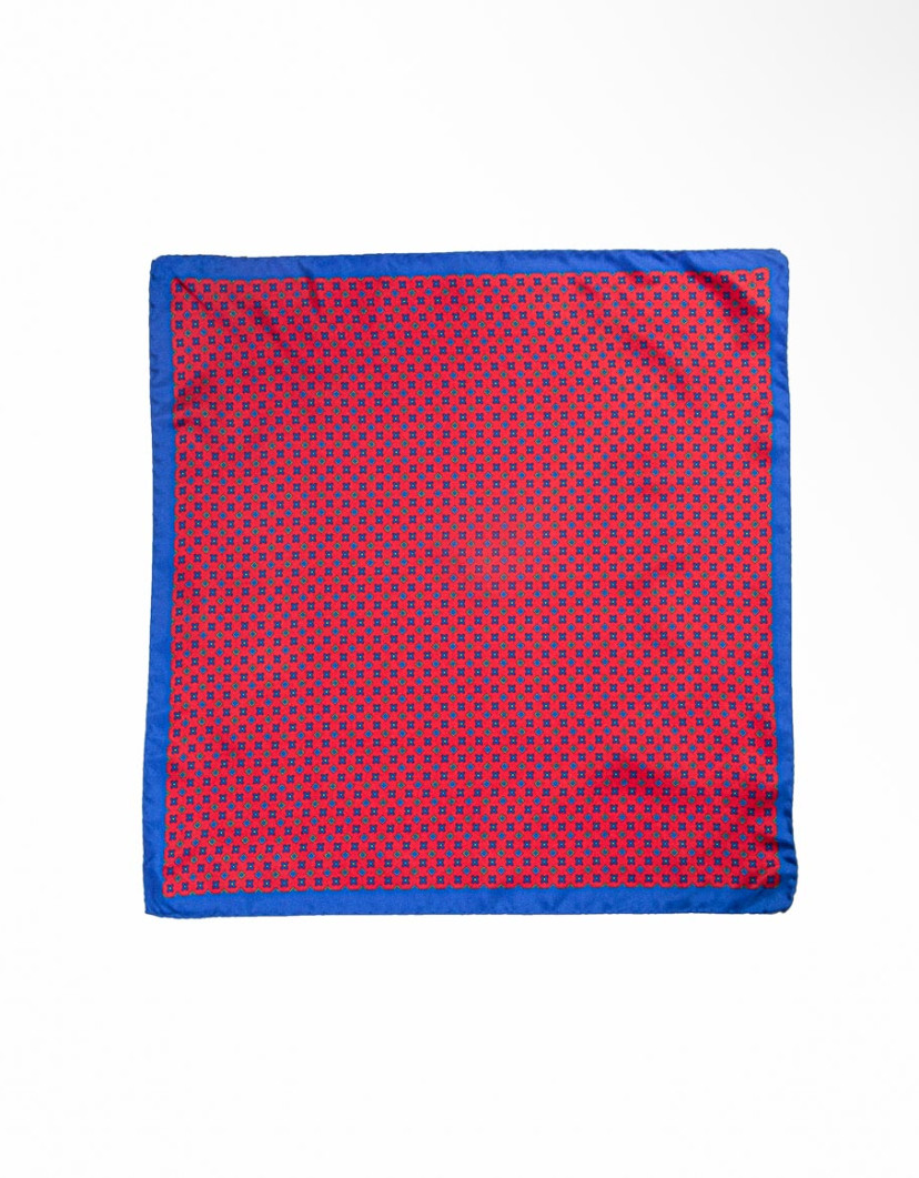 Patrick Hellmann Collection Red Pocket Square 100% Silk image