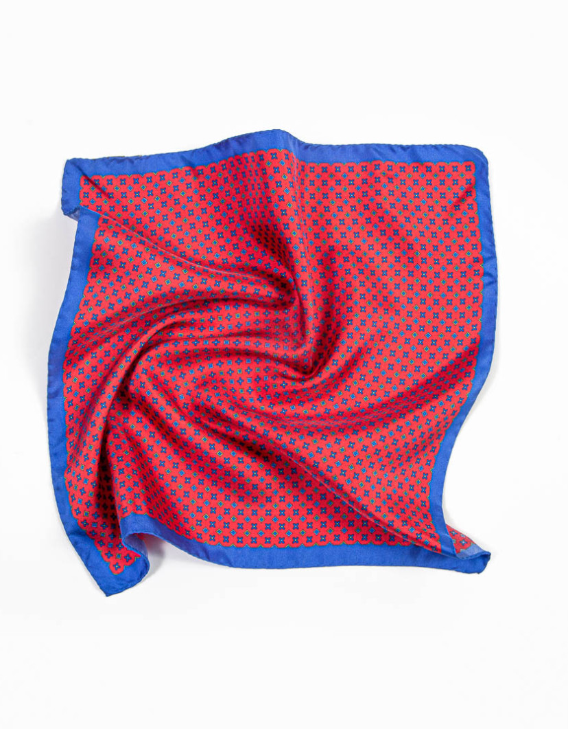 Patrick Hellmann Collection Red Pocket Square 100% Silk image