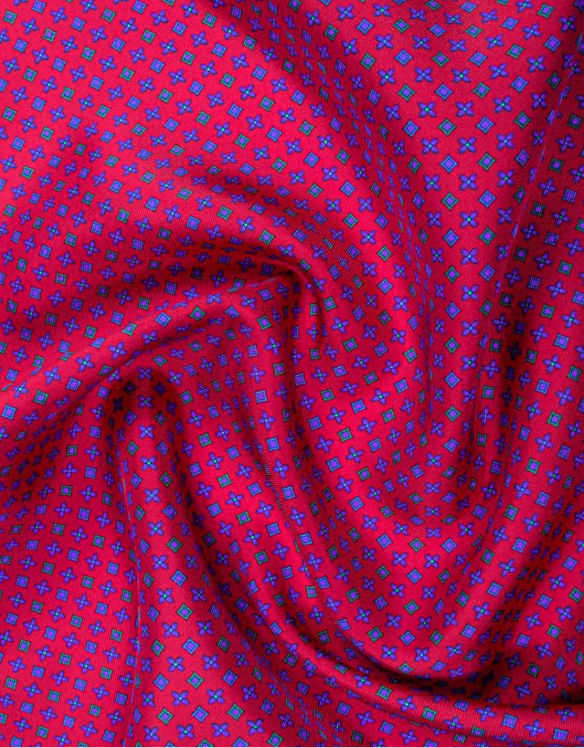 Patrick Hellmann Collection Red Pocket Square 100% Silk image