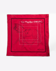 Patrick Hellmann Collection Bordo Pocket Square 100% Silk thumbnail 3