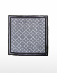Patrick Hellmann Collection Grey Pocket Square 100% Silk thumbnail 3