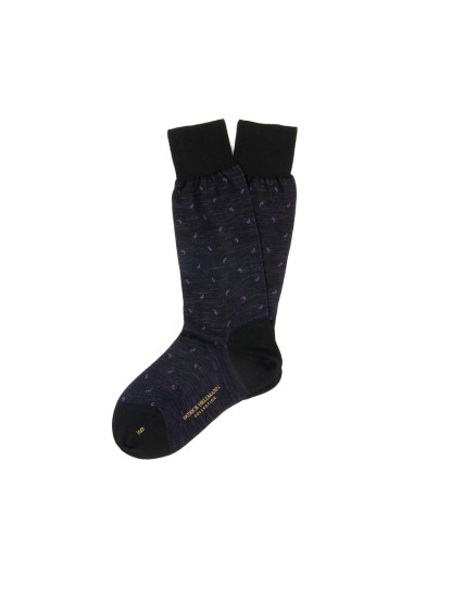 Patrick Hellmann CollectionBlack With Purple Socks image685