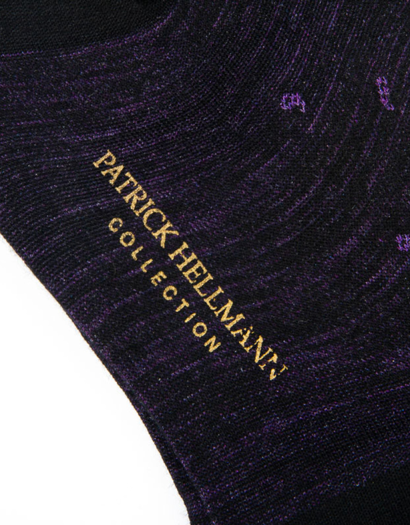 Patrick Hellmann Collection Black With Purple Socks  image