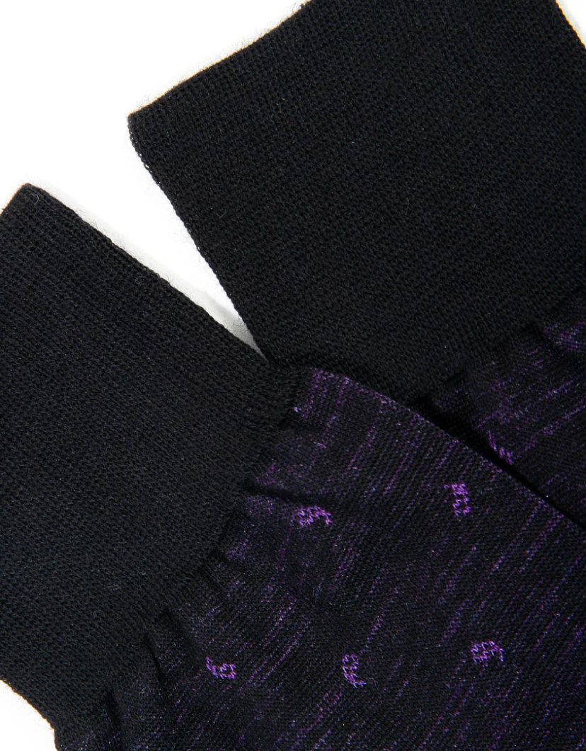 Patrick Hellmann Collection Black With Purple Socks  image