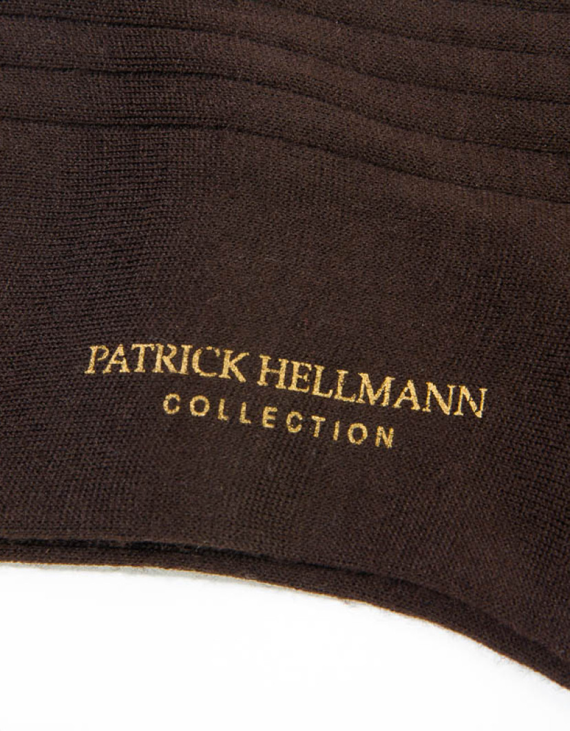 Patrick Hellmann Collection Brown Wool Socks  image
