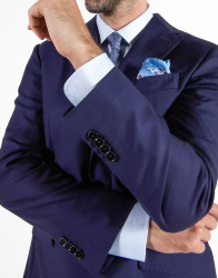 Patrick Hellmann Collection Navy Blue 100% Wool Suit thumbnail 4