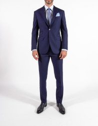 Patrick Hellmann Collection Navy Blue 100% Wool Suit thumbnail 1