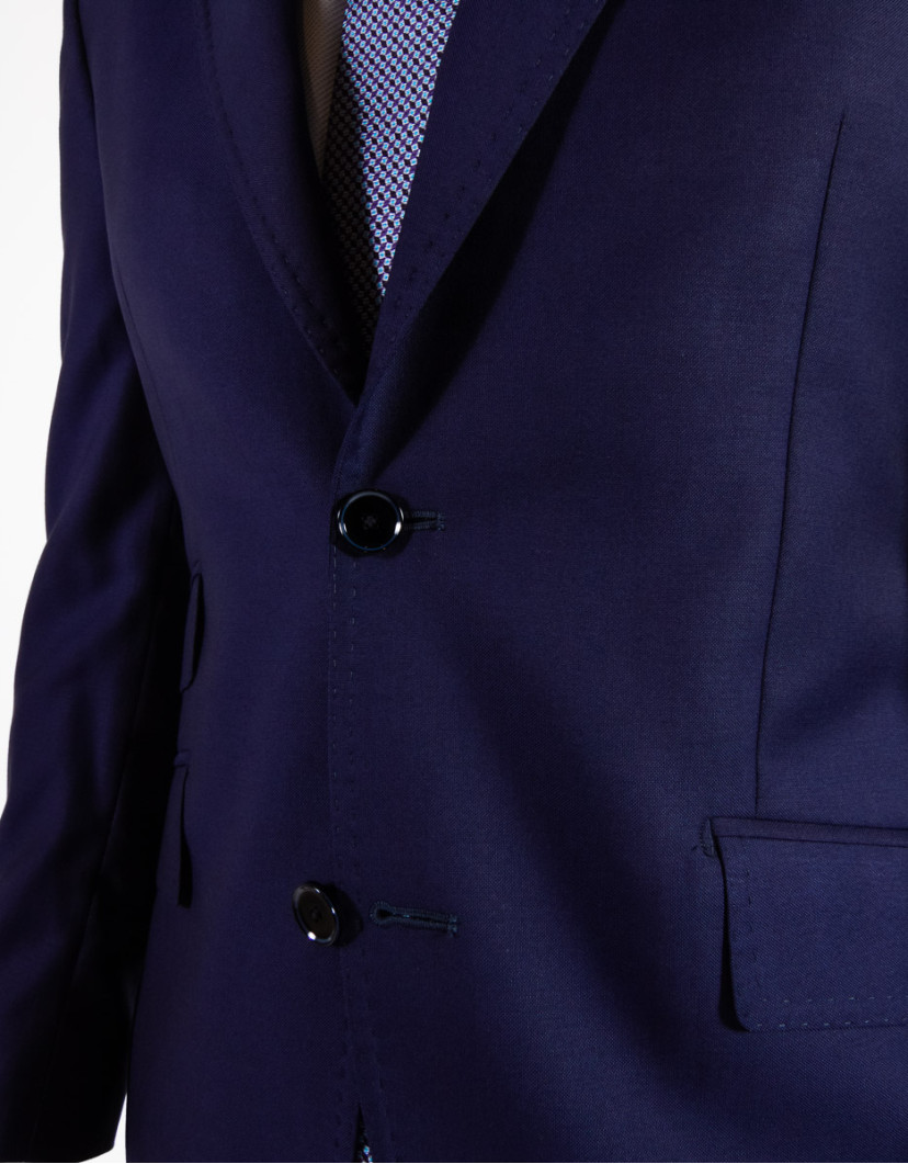 Patrick Hellmann Collection Navy Blue 100% Wool Suit image