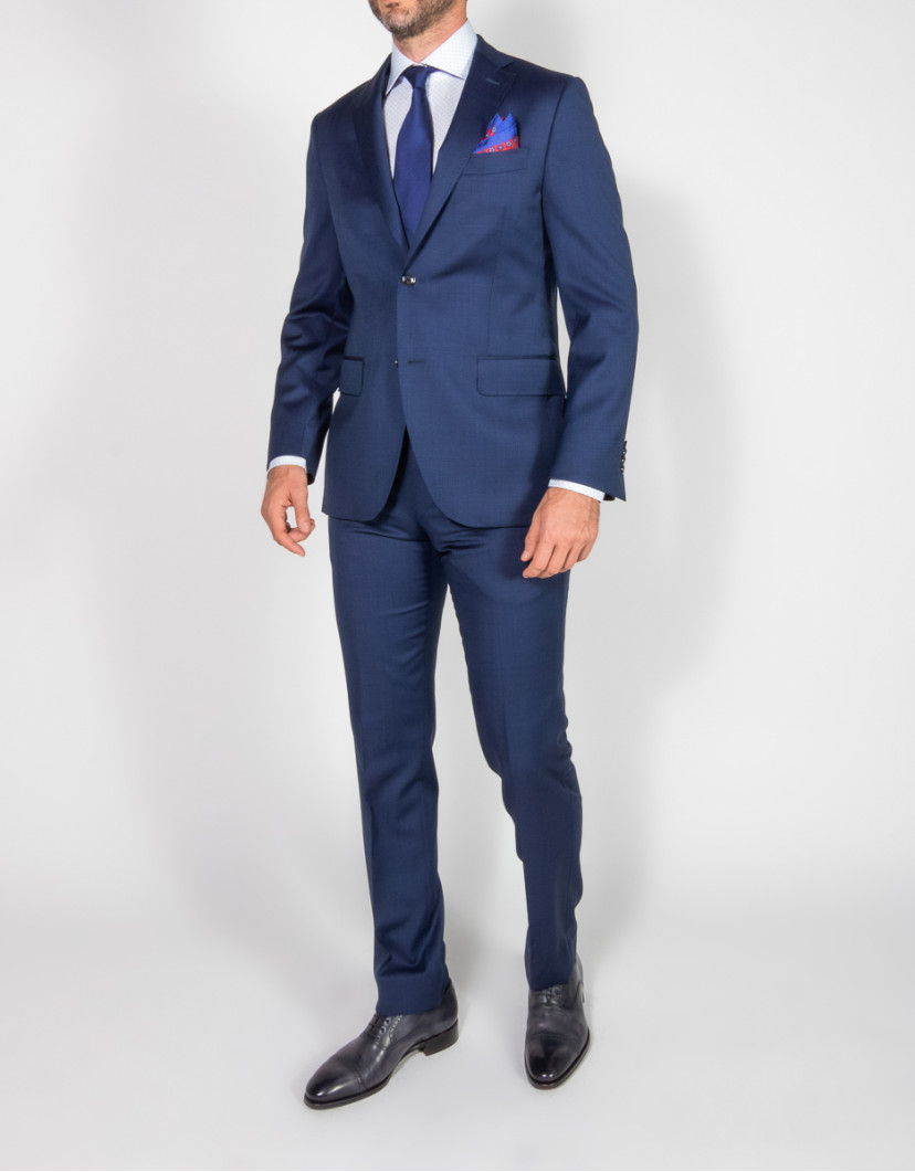 Patrick Hellmann Collection Navy Blue 100% Wool Suit image