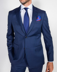 Patrick Hellmann Collection Navy Blue 100% Wool Suit thumbnail 2