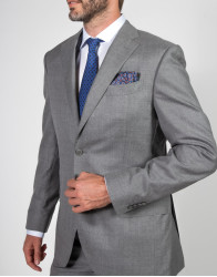 Patrick Hellmann Collection Grey Single-Breast Suit 90% Wool 10% Silk thumbnail 2