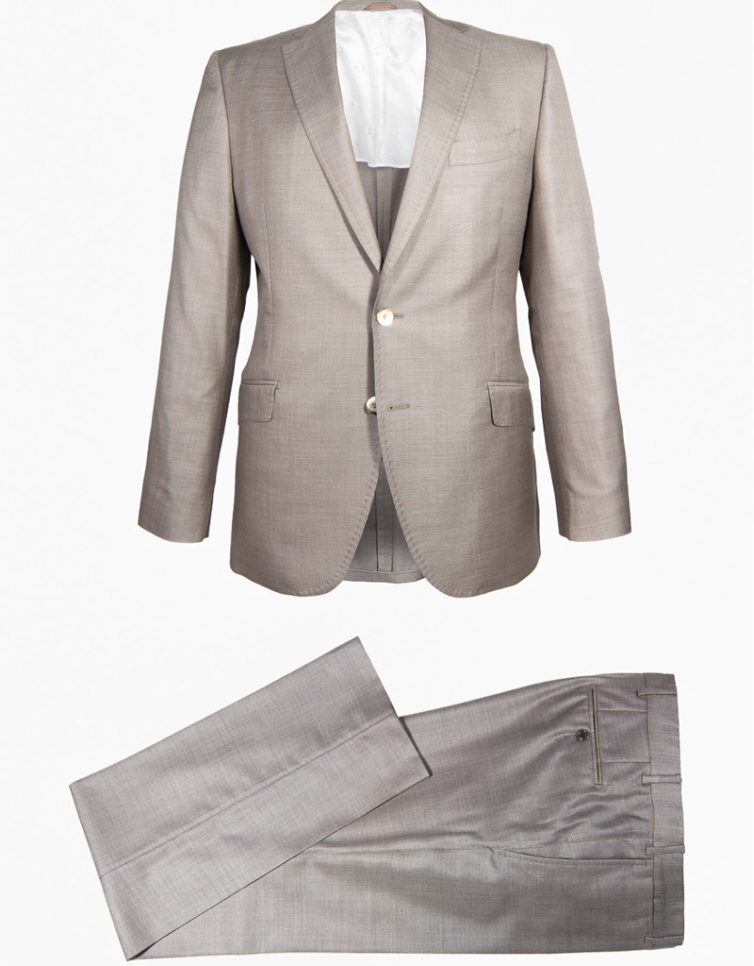 Patrick Hellmann Collection Beige Single-Breast Suit image