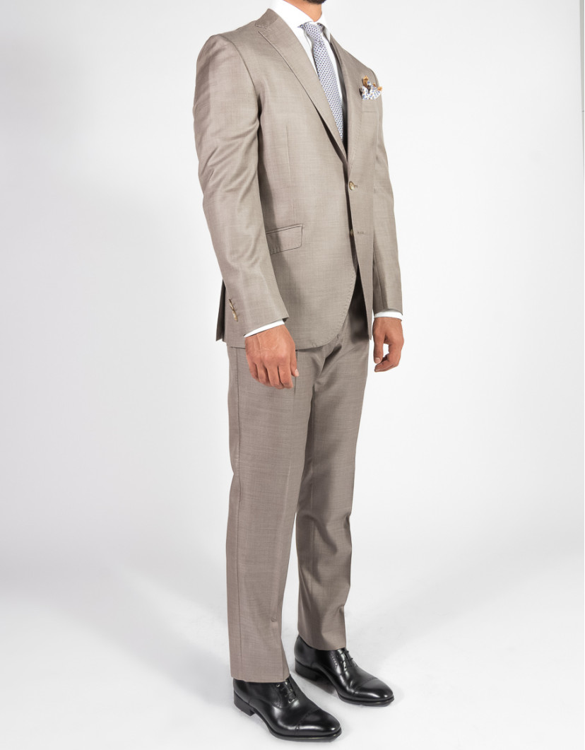 Patrick Hellmann Collection Beige Single-Breast Suit image