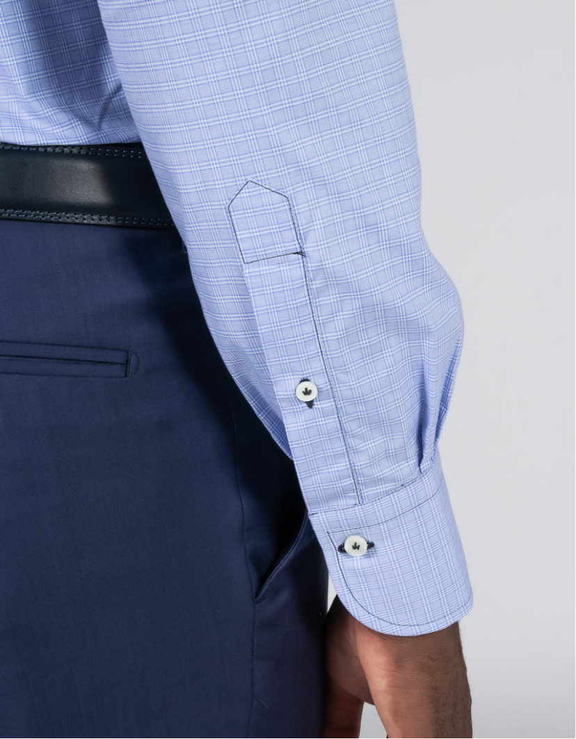 Patrick Hellmann Collection Blue Shirt With White Collar image