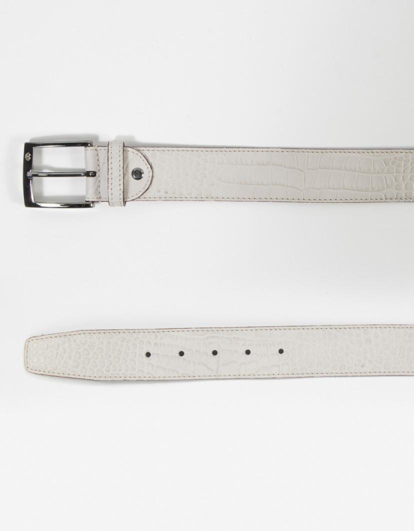 Patrick Hellmann Collection White Belt Genuine Leather image