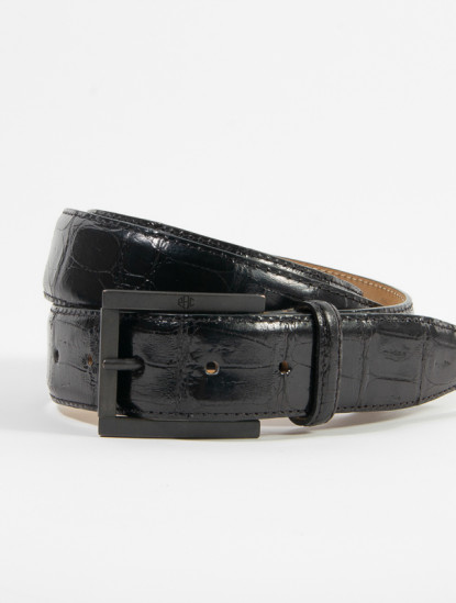Patrick Hellmann CollectionPHC Black Crocodile Leather Beltimage480