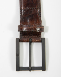 Patrick Hellmann Collection Men's Brown Crocodile Leather Belt thumbnail 2