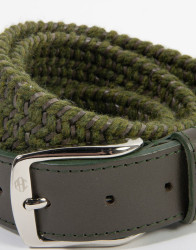 Patrick Hellmann Collection Woven Green Belt  thumbnail 1