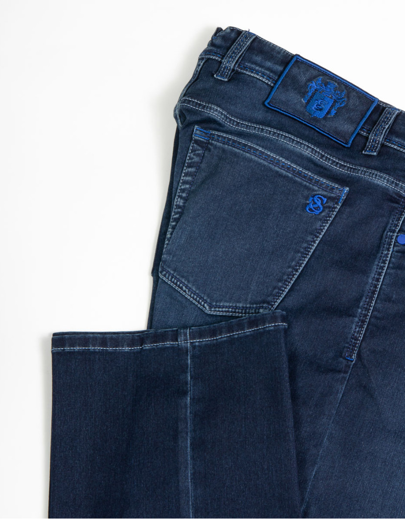 Scissor Scriptor Men's Navy Blue Jeans image