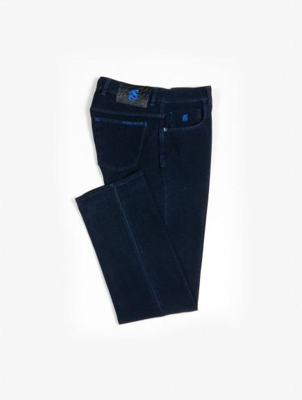 Scissor ScriptorDark Blue Denim Jeansimage879