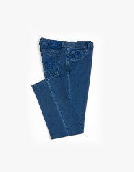 Scissor Scriptor Blue Stretch Denim Jeans thumbnail