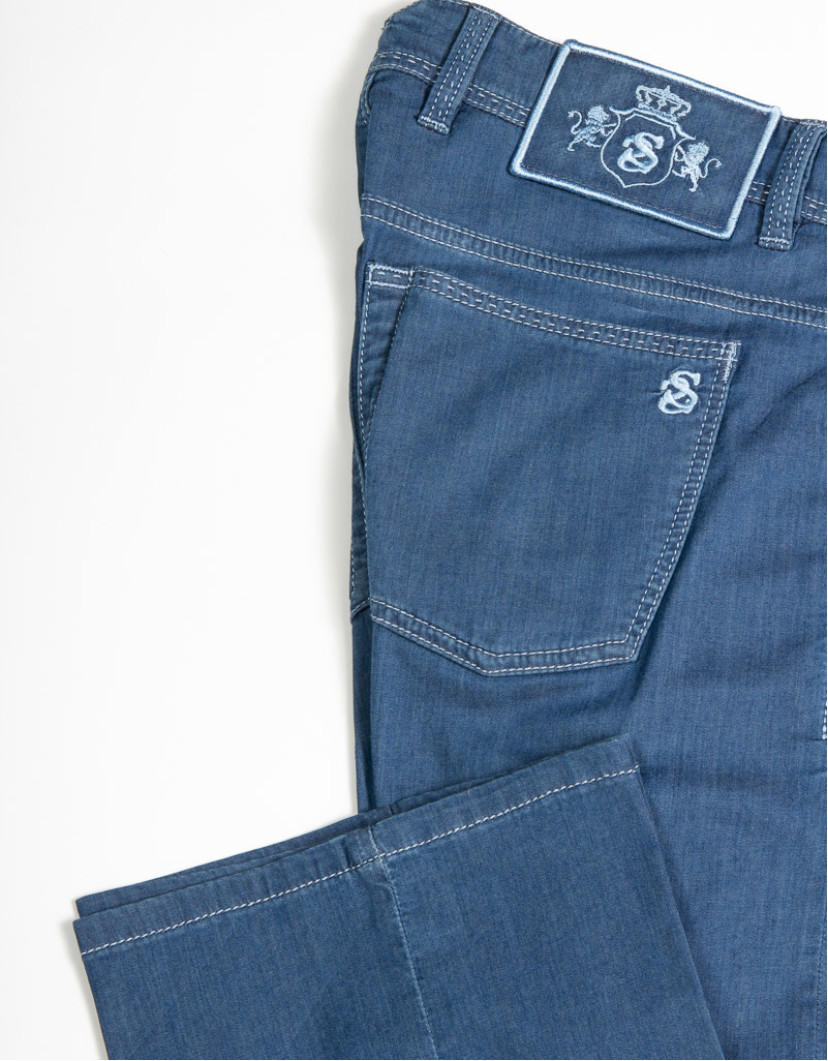 Scissor Scriptor Denim Trousers Fine Material image