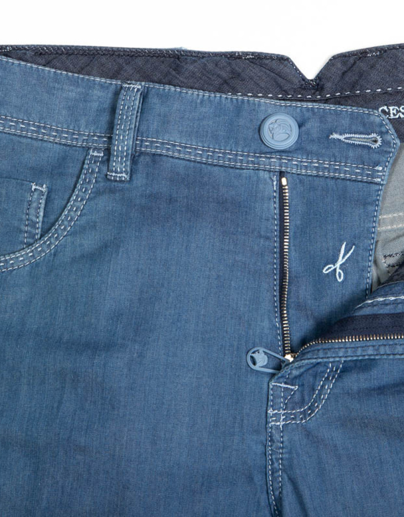 Scissor Scriptor Denim Trousers Fine Material image