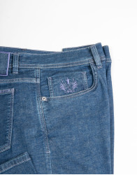 Scissor Scriptor Blue Jeans With Purple Accents Fine Material thumbnail 2