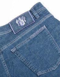 Scissor Scriptor Blue Jeans With Purple Accents Fine Material thumbnail 5