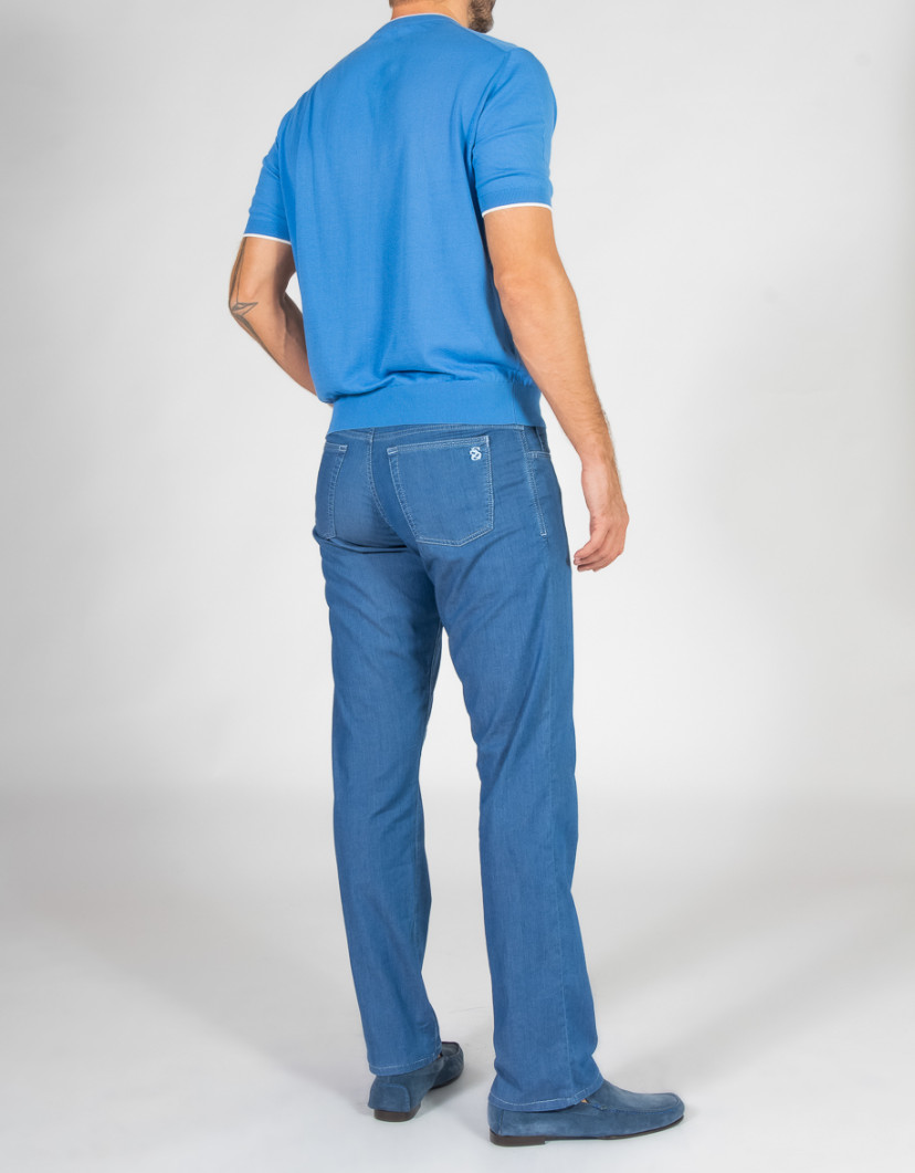 Scissor Scriptor Denim Trousers Fine Material image
