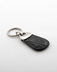 Patrick Hellmann Collection Black Key Chain Crocodile Leather  thumbnail