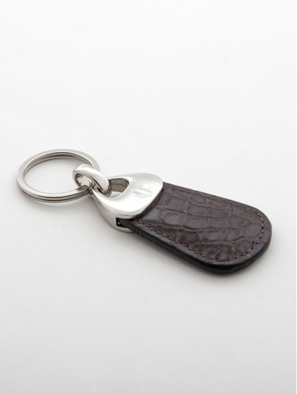 Patrick Hellmann CollectionDark Brown Key Chain Crocodile Leatherimage1034