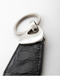 Patrick Hellmann Collection Black Key Chain Crocodile Leather  thumbnail 2