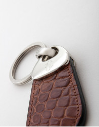 Patrick Hellmann Collection Brown Key Chain Crocodile Leather thumbnail 2