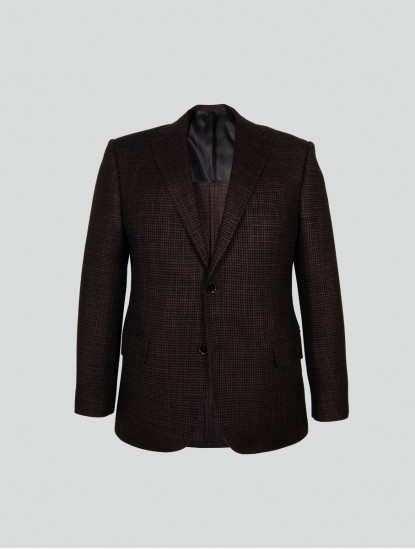Patrick Hellmann CollectionBrown Wool & Silk Men's Suit Jacketimage756