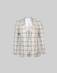 Patrick Hellmann Collection Classic Beige Linen Blazer for Men thumbnail