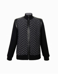 Patrick Hellmann Collection Black Lambskin Leather Jacket thumbnail