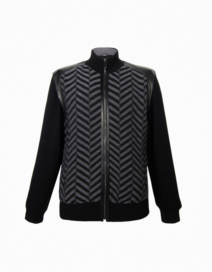 Patrick Hellmann Collection Black Lambskin Leather Jacket image