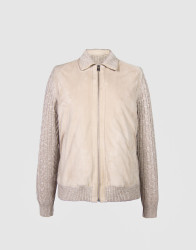 Patrick-Hellmann-Collection-Beige-Knit-Cotton-Jacket-thumbnail Patrick Hellmann Collection Beige Knit Cotton Jacket thumbnail