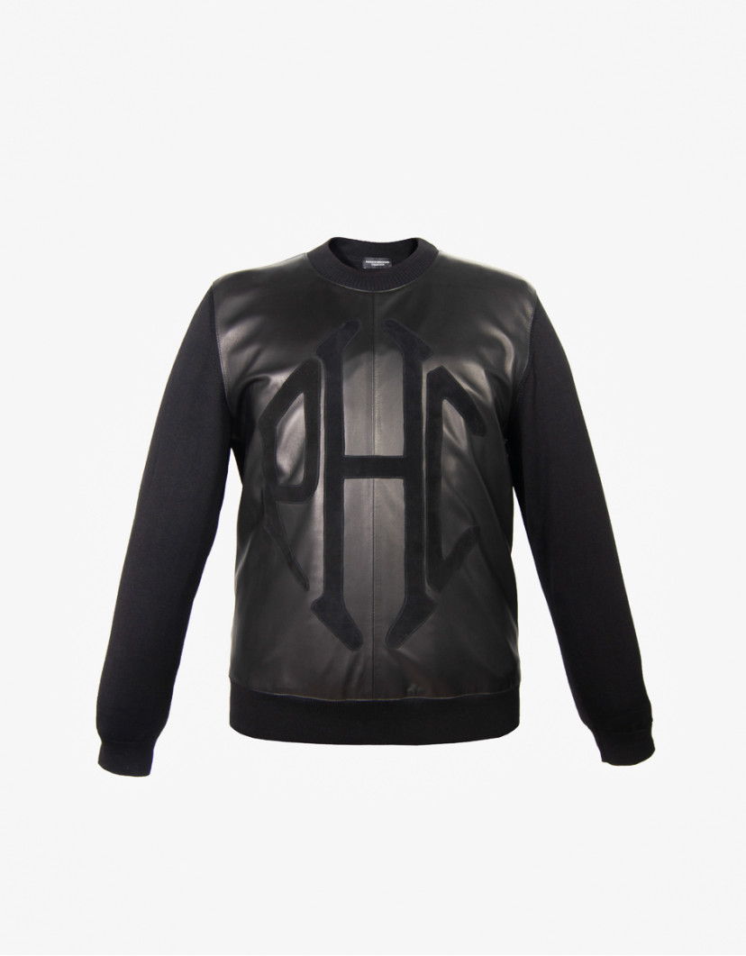 Patrick Hellmann Collection Logo Leather Jacket image