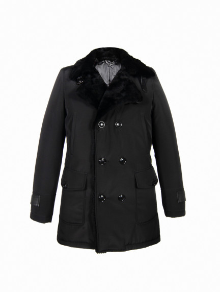 Patrick Hellmann CollectionShearling Collar Jacketimage1068
