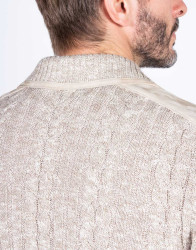 Patrick-Hellmann-Collection-Beige-Knit-Cotton-Jacket-thumbnail-5 Patrick Hellmann Collection Beige Knit Cotton Jacket thumbnail 5