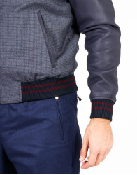 Patrick Hellmann Collection Hooded Blue Wool Jacket thumbnail 5