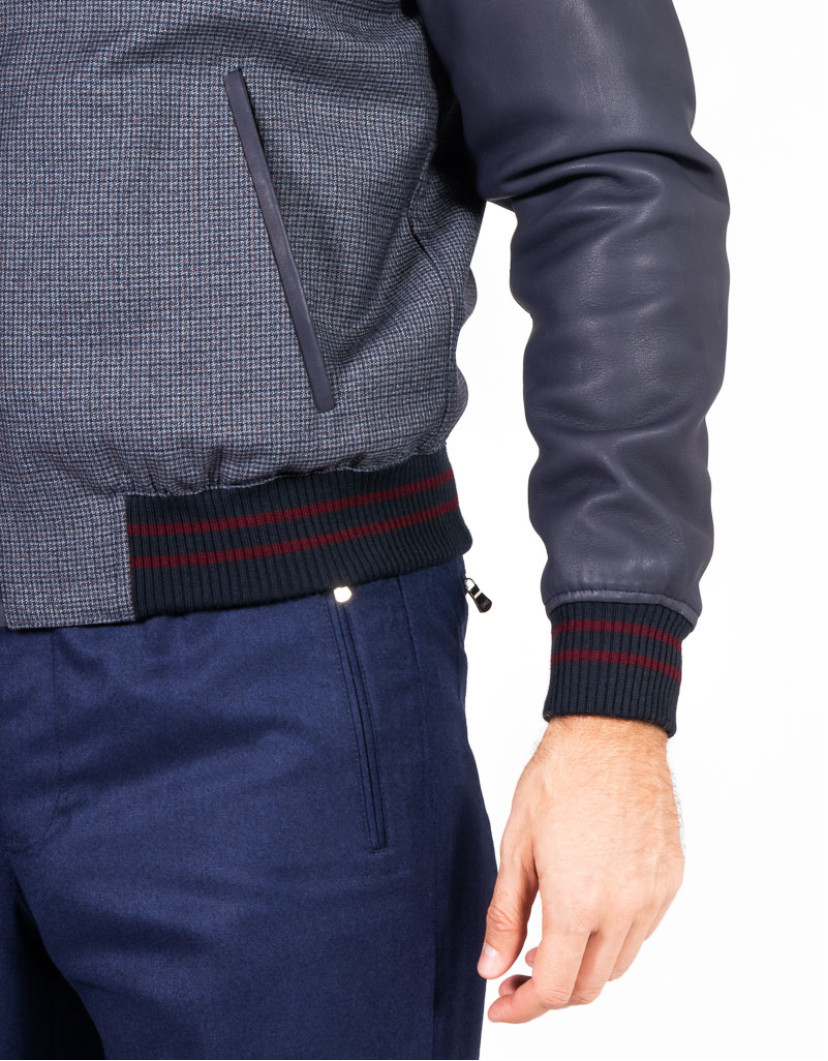 Patrick Hellmann Collection Hooded Blue Wool Jacket image