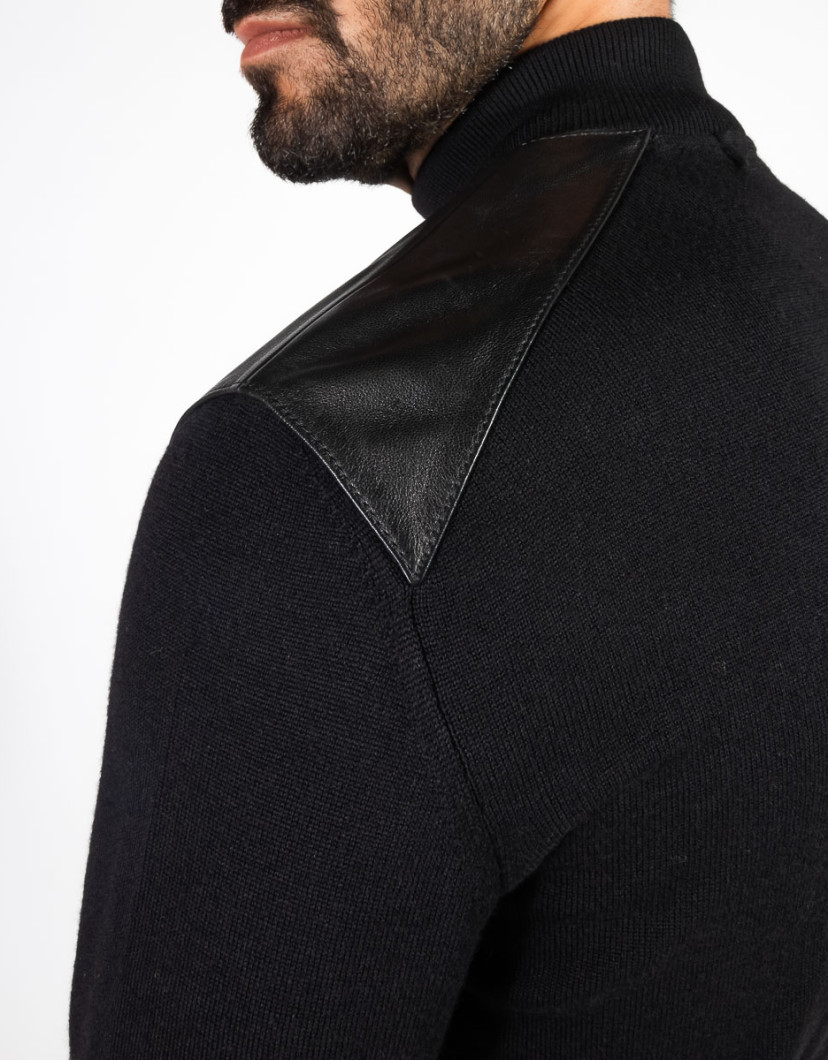 Patrick Hellmann Collection Black Lambskin Leather Jacket image