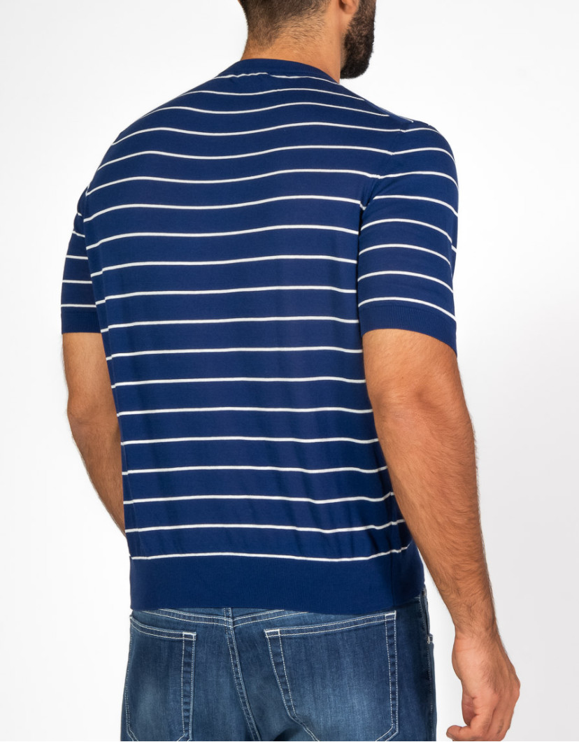 Patrick-Hellmann-Collection-Blue-T-shirt-100-Cotton-image Patrick Hellmann Collection Blue T-shirt 100% Cotton image