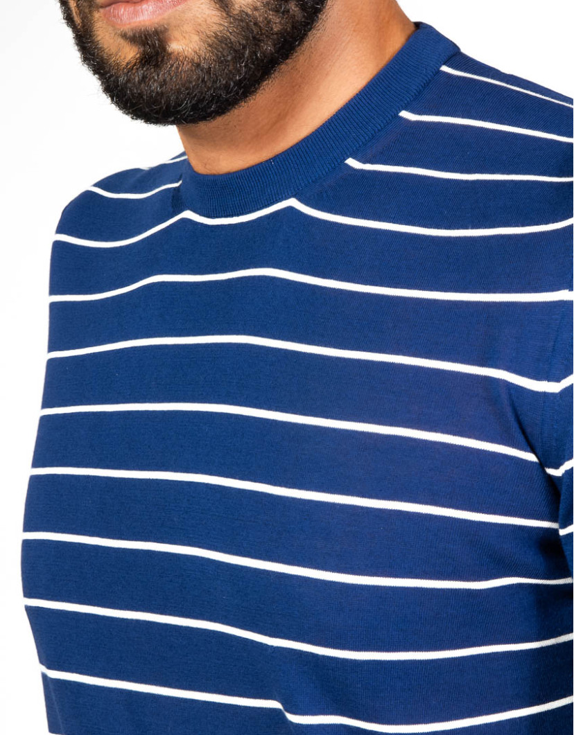 Patrick-Hellmann-Collection-Blue-T-shirt-100-Cotton-image Patrick Hellmann Collection Blue T-shirt 100% Cotton image