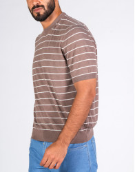 Patrick-Hellmann-Collection-Beige-Knitwear-T-shirt-100Cotton-thumbnail-2 Patrick Hellmann Collection Beige Knitwear T-shirt 100%Cotton thumbnail 2