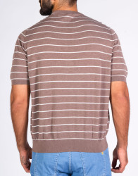 Patrick-Hellmann-Collection-Beige-Knitwear-T-shirt-100Cotton-thumbnail-3 Patrick Hellmann Collection Beige Knitwear T-shirt 100%Cotton thumbnail 3