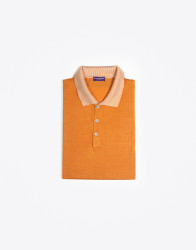 Patrick-Hellmann-Collection-Orange-Polo-T-shirt-100-Silk-thumbnail Patrick Hellmann Collection Orange Polo T-shirt 100% Silk thumbnail